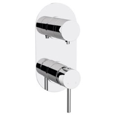 Contemporary Built-In Three Way Shower Diverter, Rough-In Valve Included
